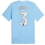 Günstige Fußballtrikots Manchester City 2023-24 Ruben 3 Heimtrikot Kurzarm